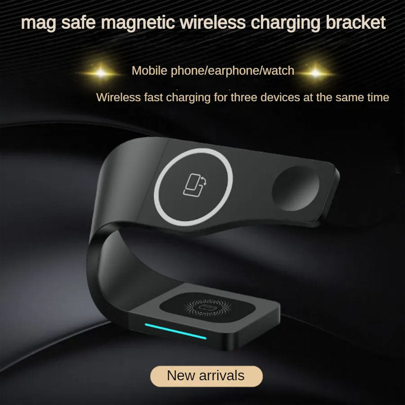 Magnetic wireless charger three -in -one fast filling Apple mobile phone/headset/iwatch DS00124