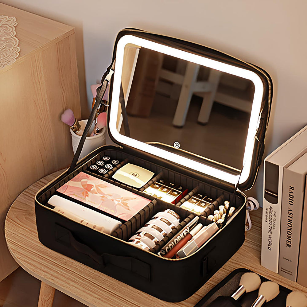 MAKEUP ORGANIZER CASE Multi-functional Makeup Bag with Mirror DS00129