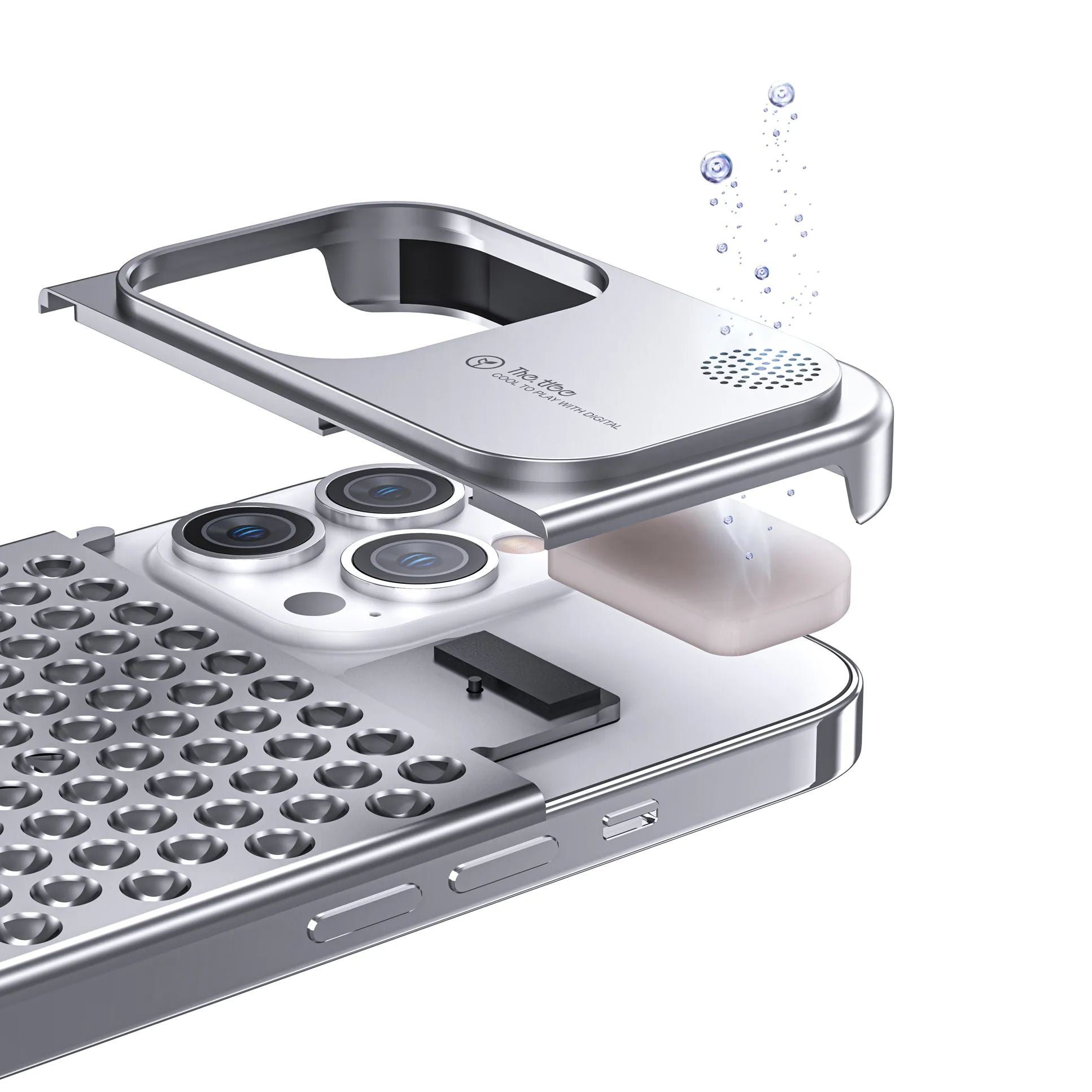 Aromatherapy phone case iphone13iPhone14 iphone15 Aluminum alloy anti-fall heat dissipation bezel slim DS00081