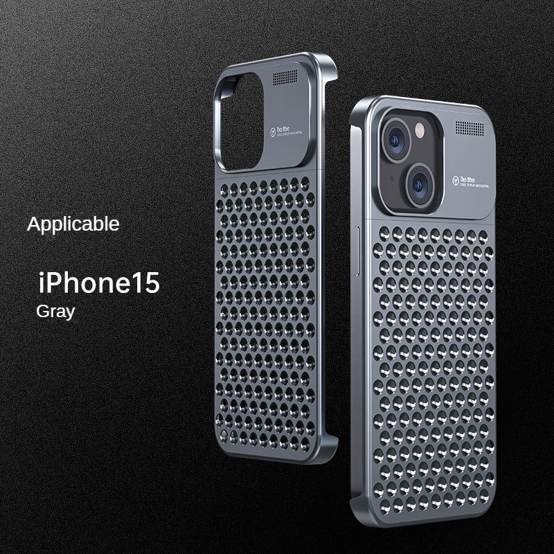 Aromatherapy phone case iphone13iPhone14 iphone15 Aluminum alloy anti-fall heat dissipation bezel slim DS00081