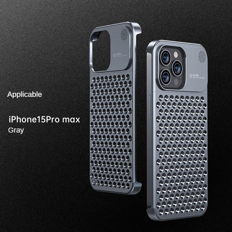 Aromatherapy phone case iphone13iPhone14 iphone15 Aluminum alloy anti-fall heat dissipation bezel slim DS00081