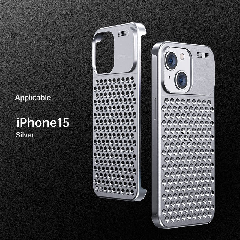 Aromatherapy phone case iphone13iPhone14 iphone15 Aluminum alloy anti-fall heat dissipation bezel slim DS00081