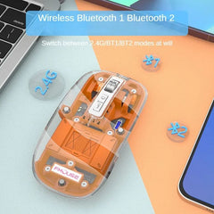 Wireless Rechargeable Bluetooth Mouse BT1 BT2 2.4G Hidden USB Receiver DS00042