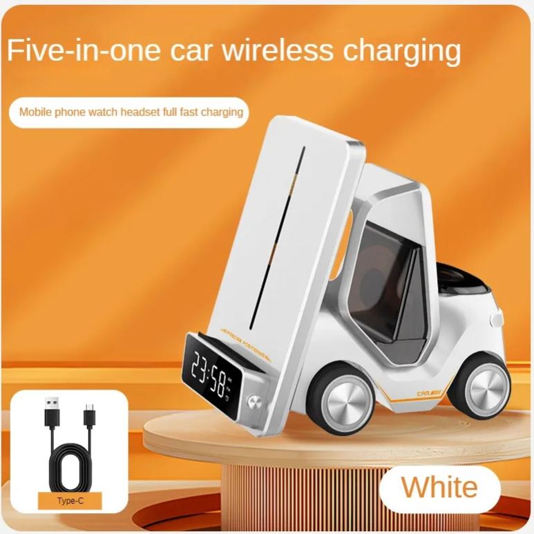 New desktop 3-in-1 wireless fast charging bracket car shape DS00052