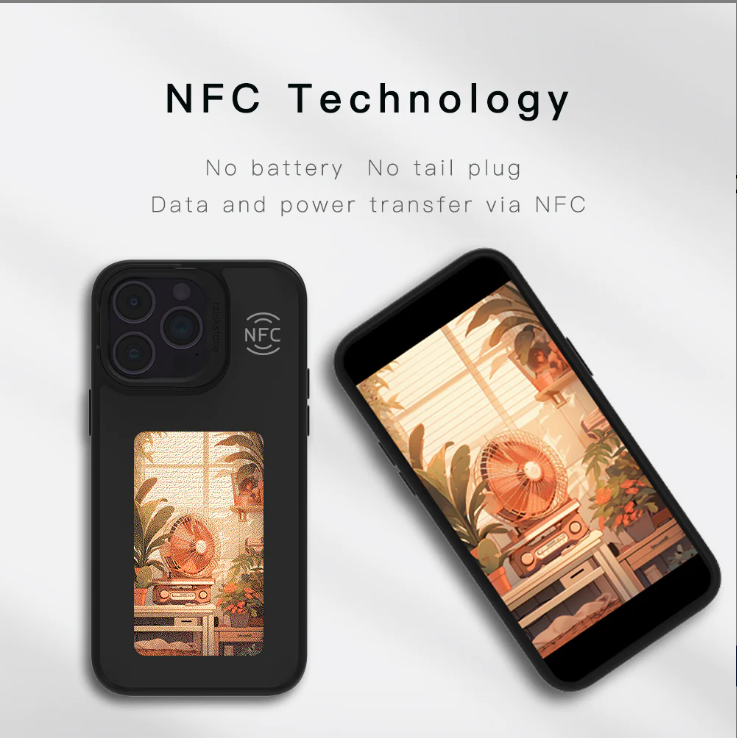 NFC Color Smart Electronic Ink Phone Case for iPhone 13/14/15 Pro/Pro Max DS00086