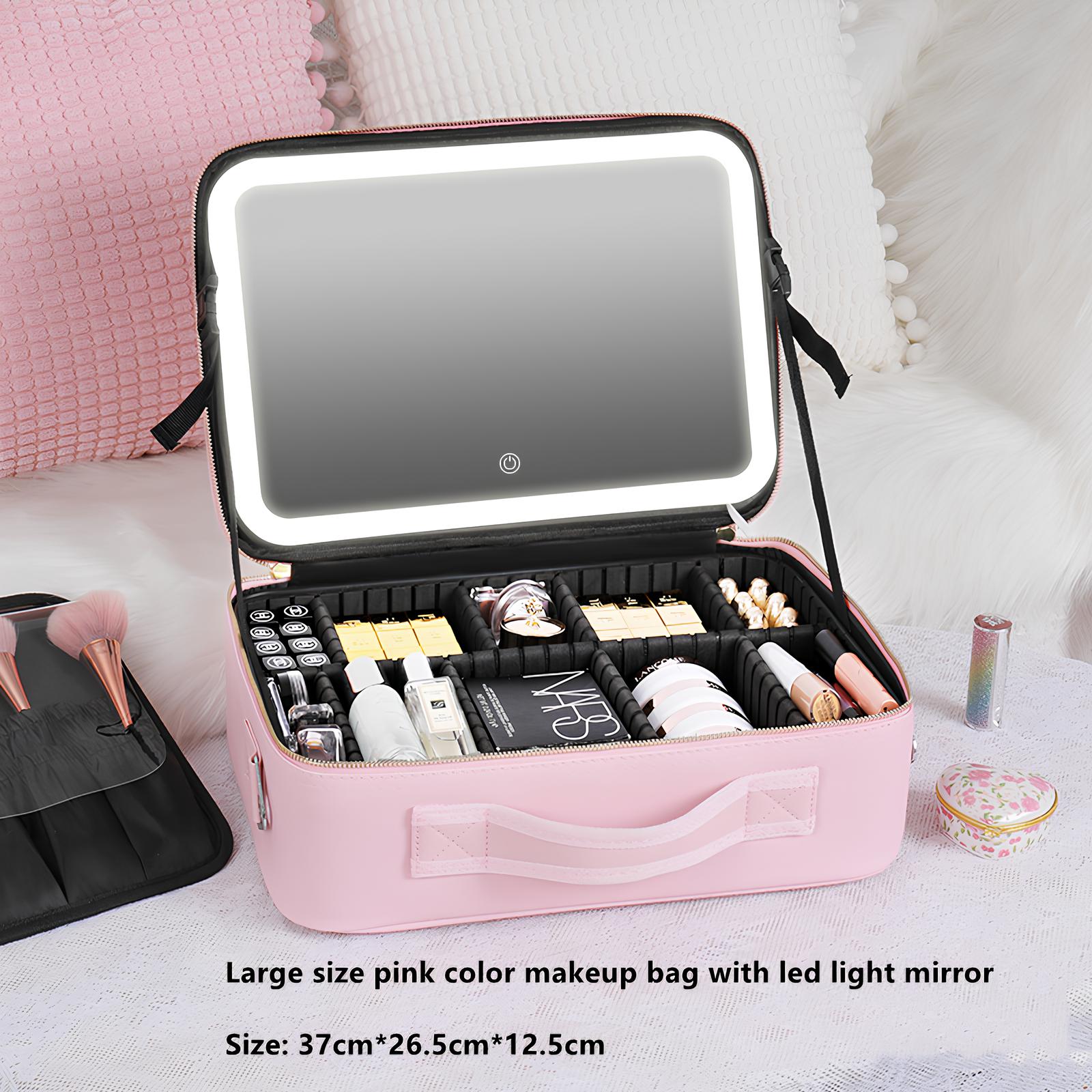 MAKEUP ORGANIZER CASE Multi-functional Makeup Bag with Mirror DS00129