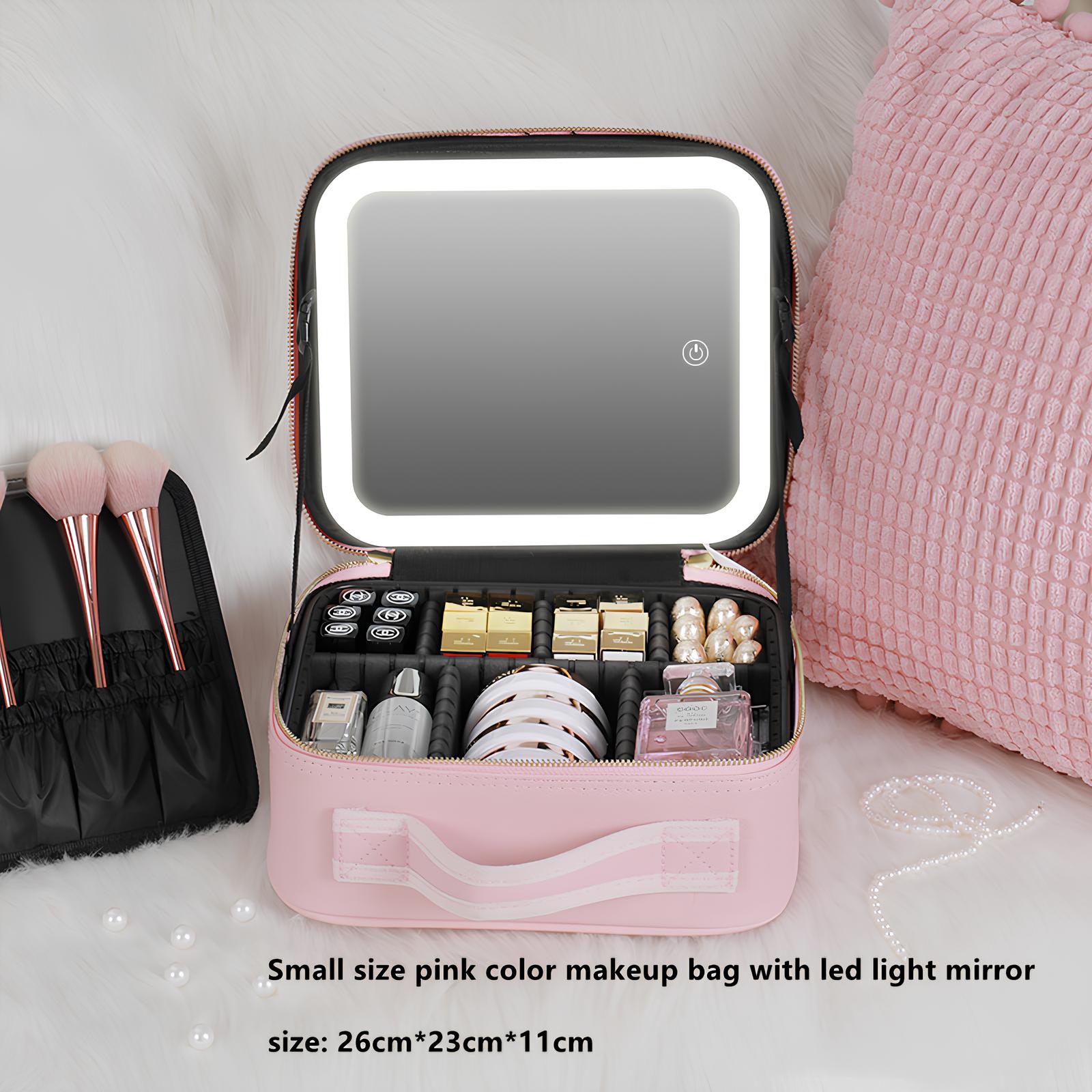 MAKEUP ORGANIZER CASE Multi-functional Makeup Bag with Mirror DS00129